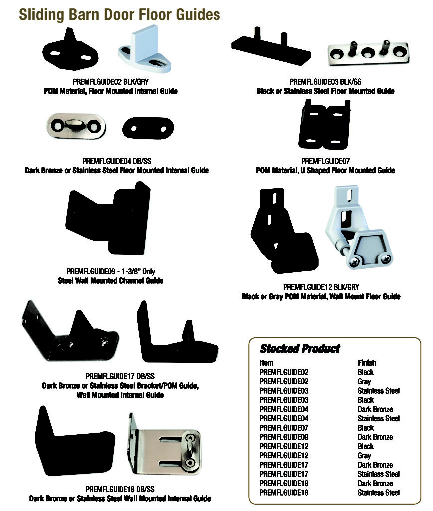 Barn Door Hardware – Floor Guides – Doormerica Hardware
