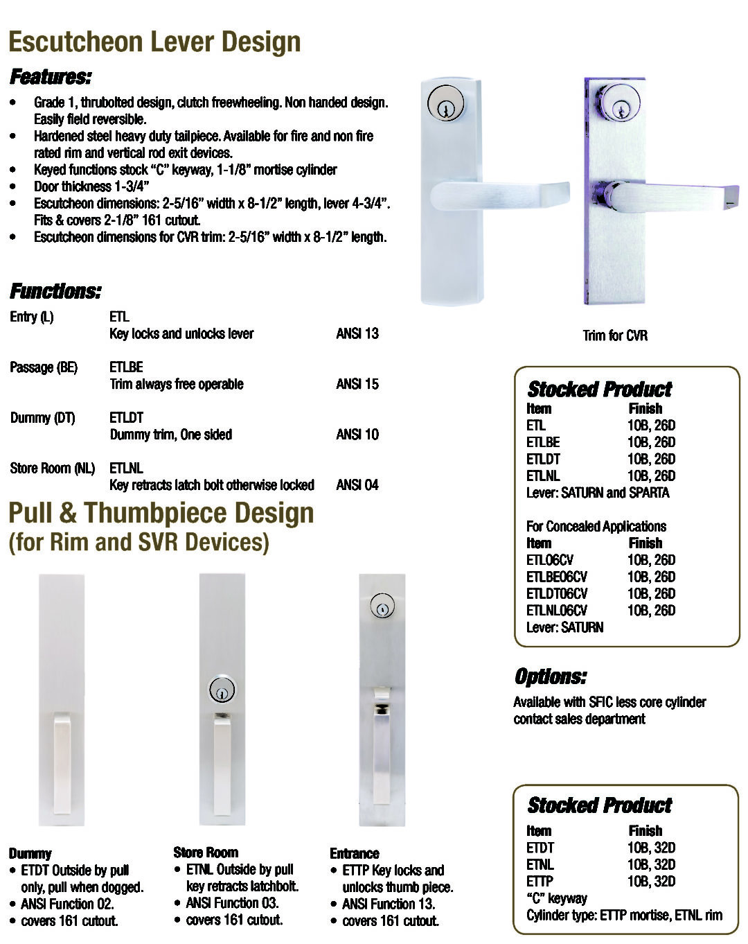 Exits 700 Series Trim Doormerica Hardware